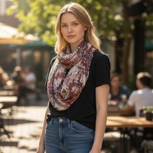 Ecote Multi Color 100% Viscose Infinity Scarf